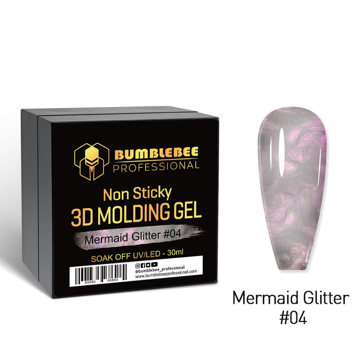 3D Molding Gel Non-Sticky  Mermaid Glitter  # 4